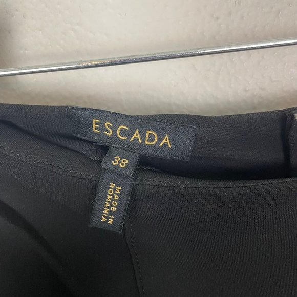 Escada Woman's 38/ US 8 Black High Rise Tapered Leg Career Trouser‎ Pants - Picture 3 of 11